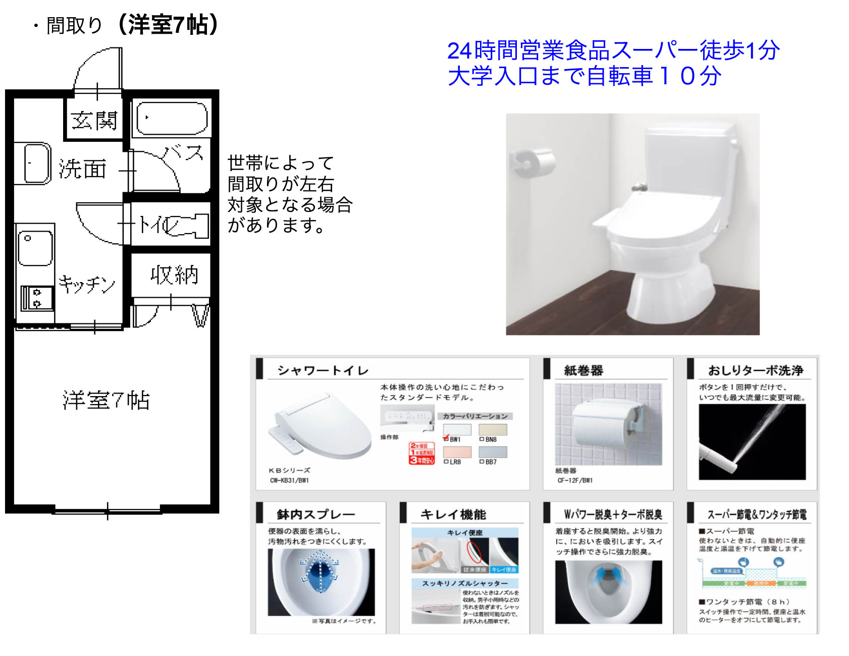 2026年3月完成新築アパート!　駐車場無料！ 洗面化粧台あり！